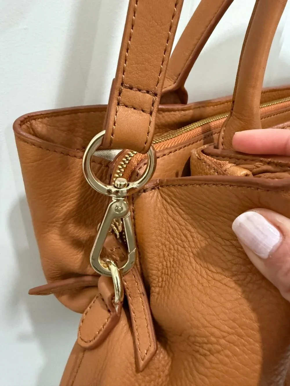 Leather Carryall / Work tote Handbag